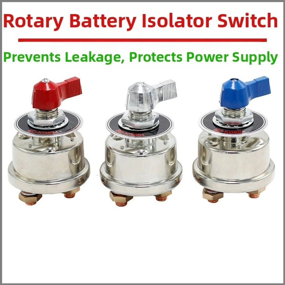 Stainless Steel Battery Isolation Switch for Car Truck RV Marine Applications