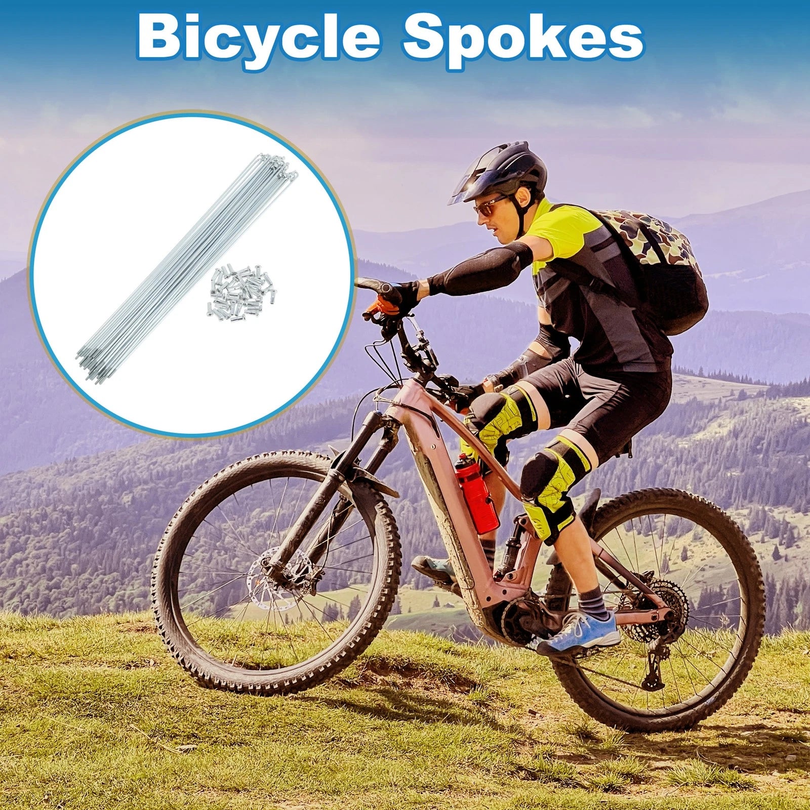 Bicycle Spokes Set Galvanized Carbon Steel 261mm for 14G (36)