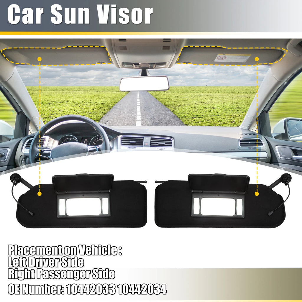 Sun Visor Pair with LED Lights for Chevrolet Corvette C5 (1997–2004)