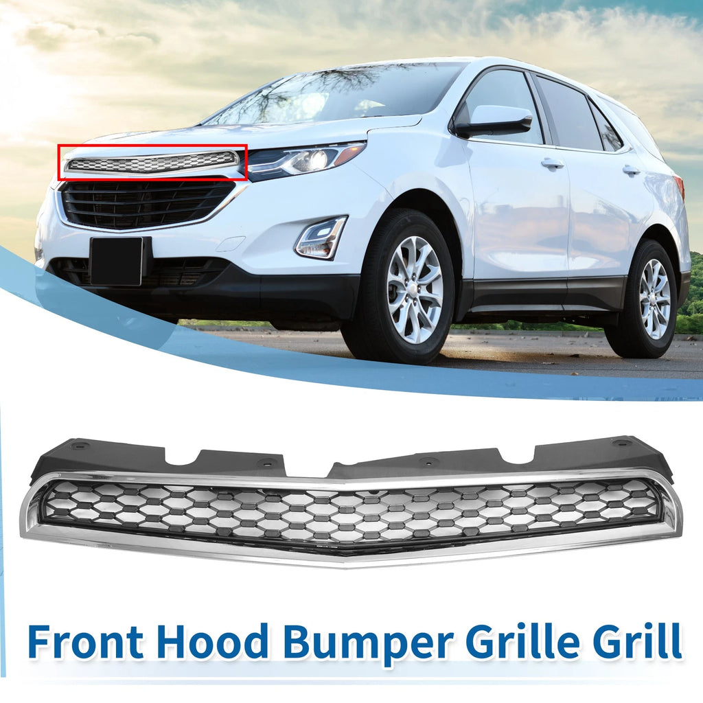 Front Upper Bumper Grille Replacement for Chevrolet Equinox (2010–2015) Silver