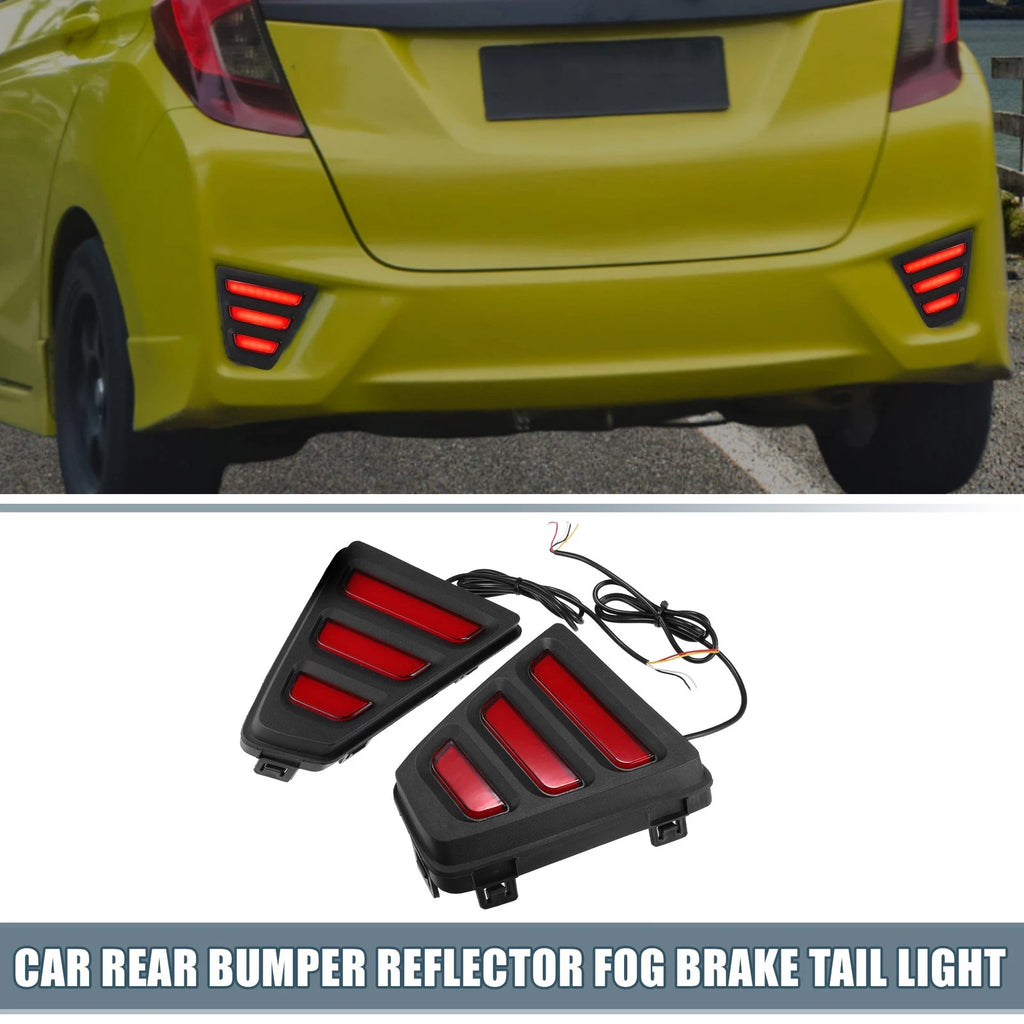 Rear Bumper Reflector LED Brake Tail Light for Honda Fit Jazz (2014–2017)