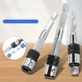 1/4in Hex Shank to Square Socket Converter Extension Bar for Drill Bits