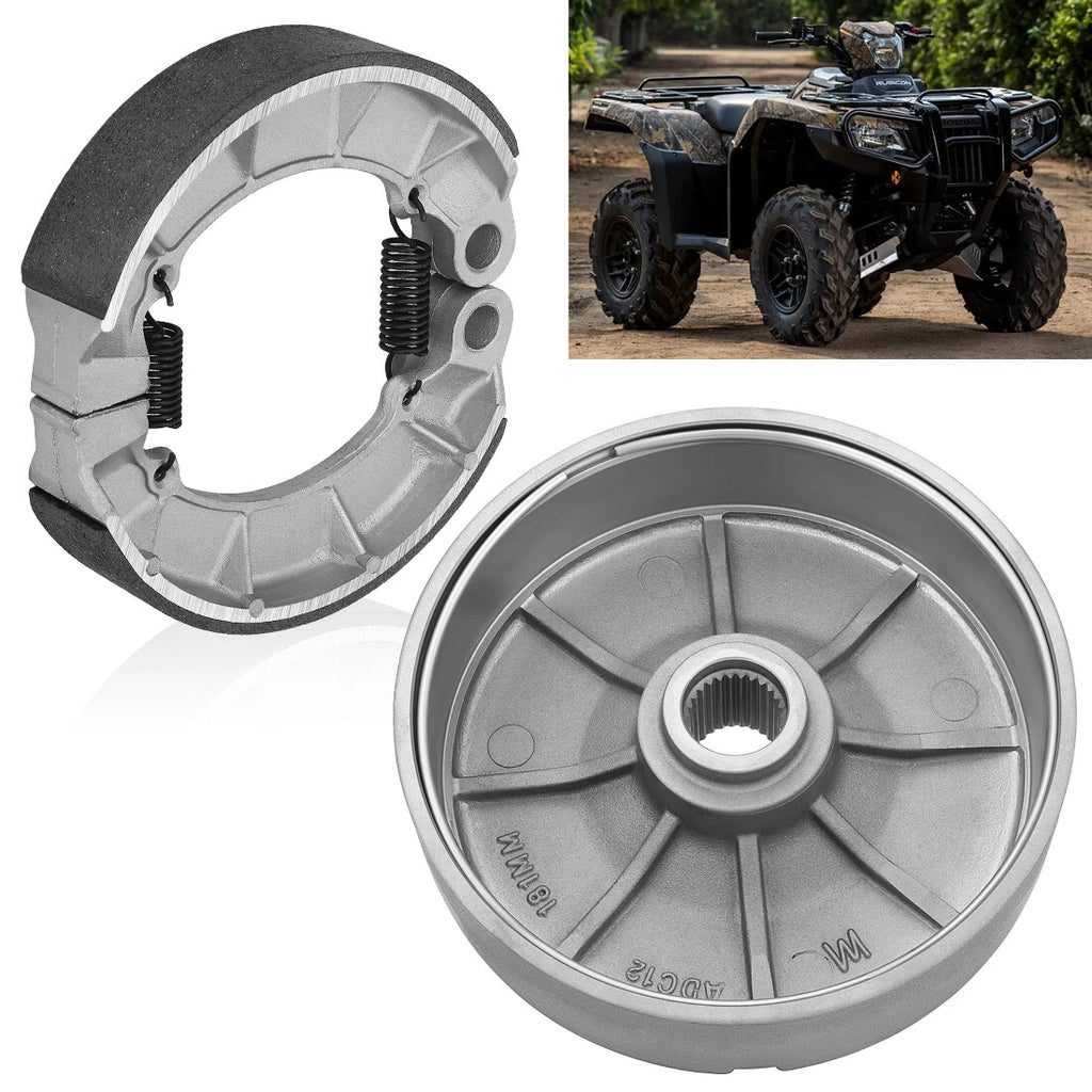 Rear Brake Drum Hub & Shoes for Honda Foreman 500 TRX500FE/FM/FPE/FPM/TM (2005–2013)