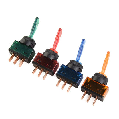 Set of 4 LED Light Toggle Rocker Switch SPST 12V 20A for Car Boat
