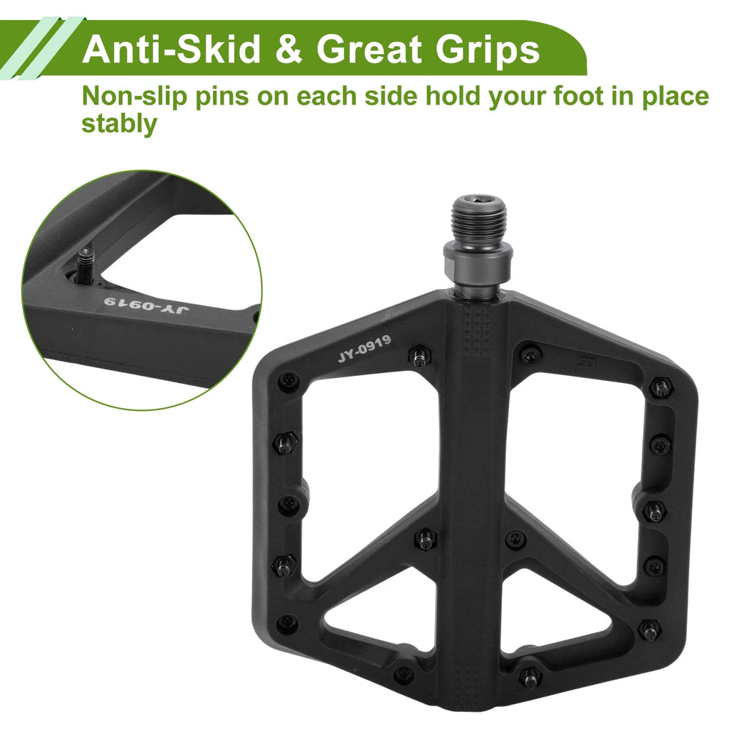 Nylon Bicycle Pedals 14mm Pair for Any Bike (Fits Standard Crank)
