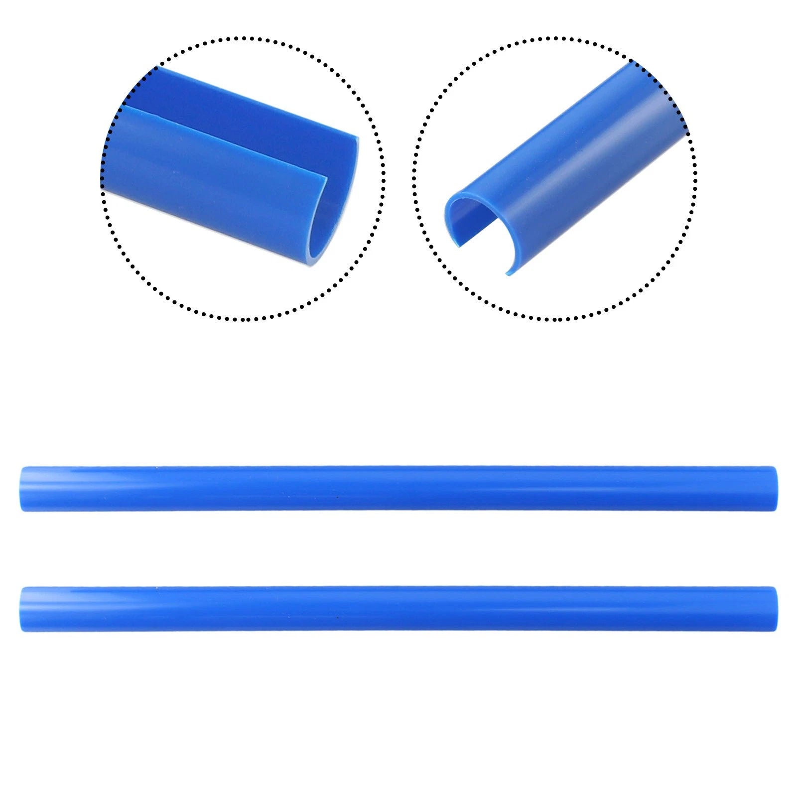 2X Grille Trim Strips for Car (ABS Bright Blue)