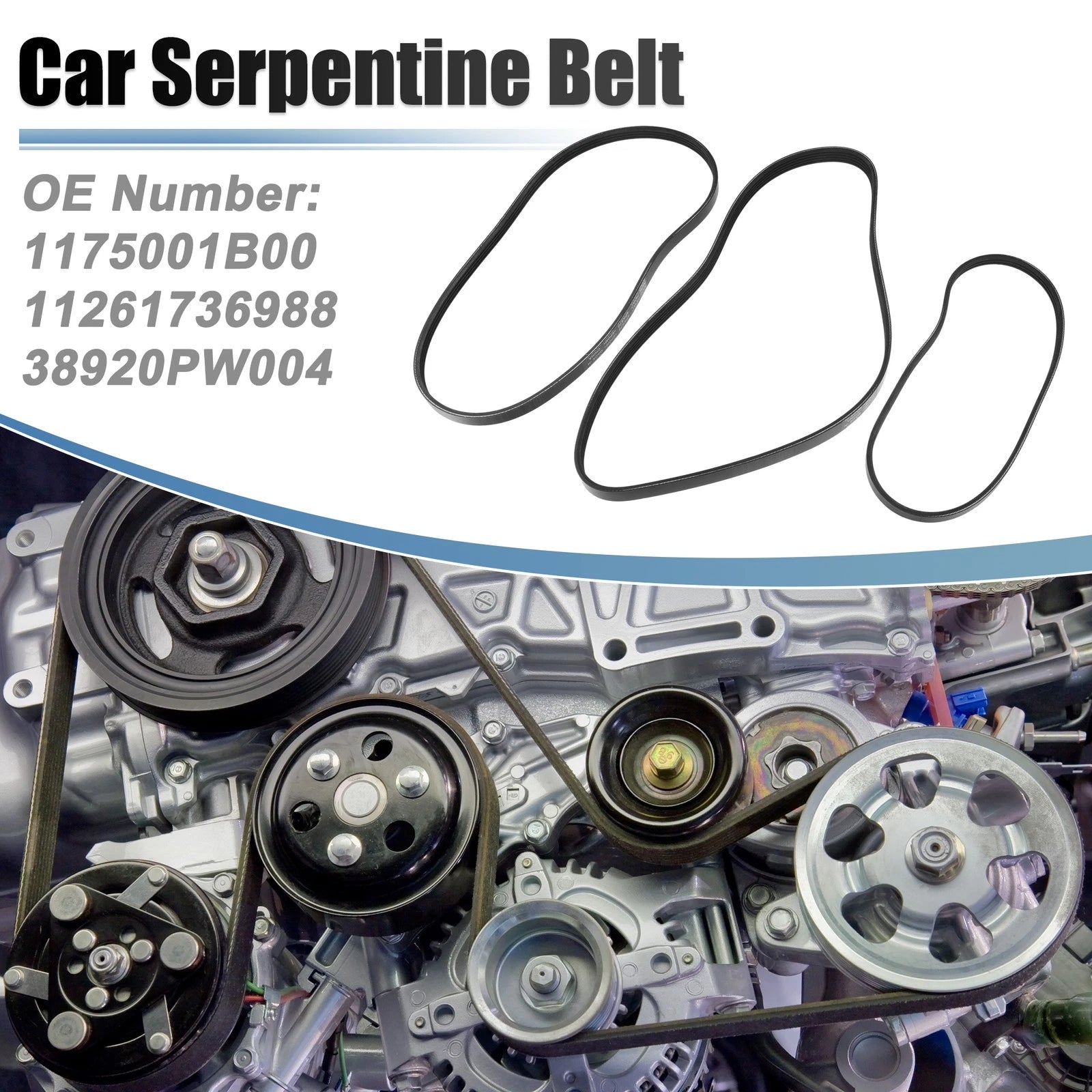 Serpentine Belt Fit for Toyota Corolla Base Sedan (2003–2008)