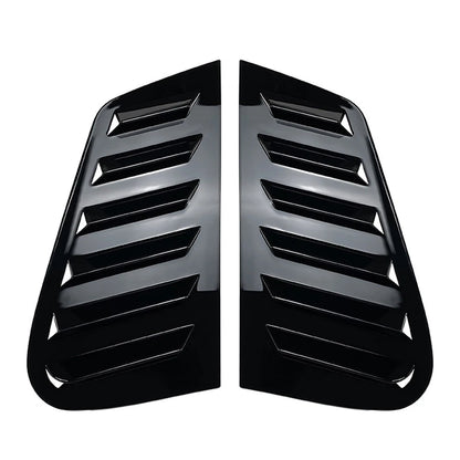 For VW Polo 9N 2001-2009 2x Rear Side Window Louver Vent Cover Trim Glossy Black