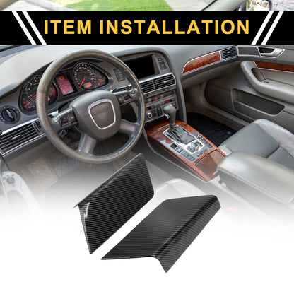 Door Panel Handle Covers Carbon Fiber Pattern Pair for Ford F-150 (2021–2024)