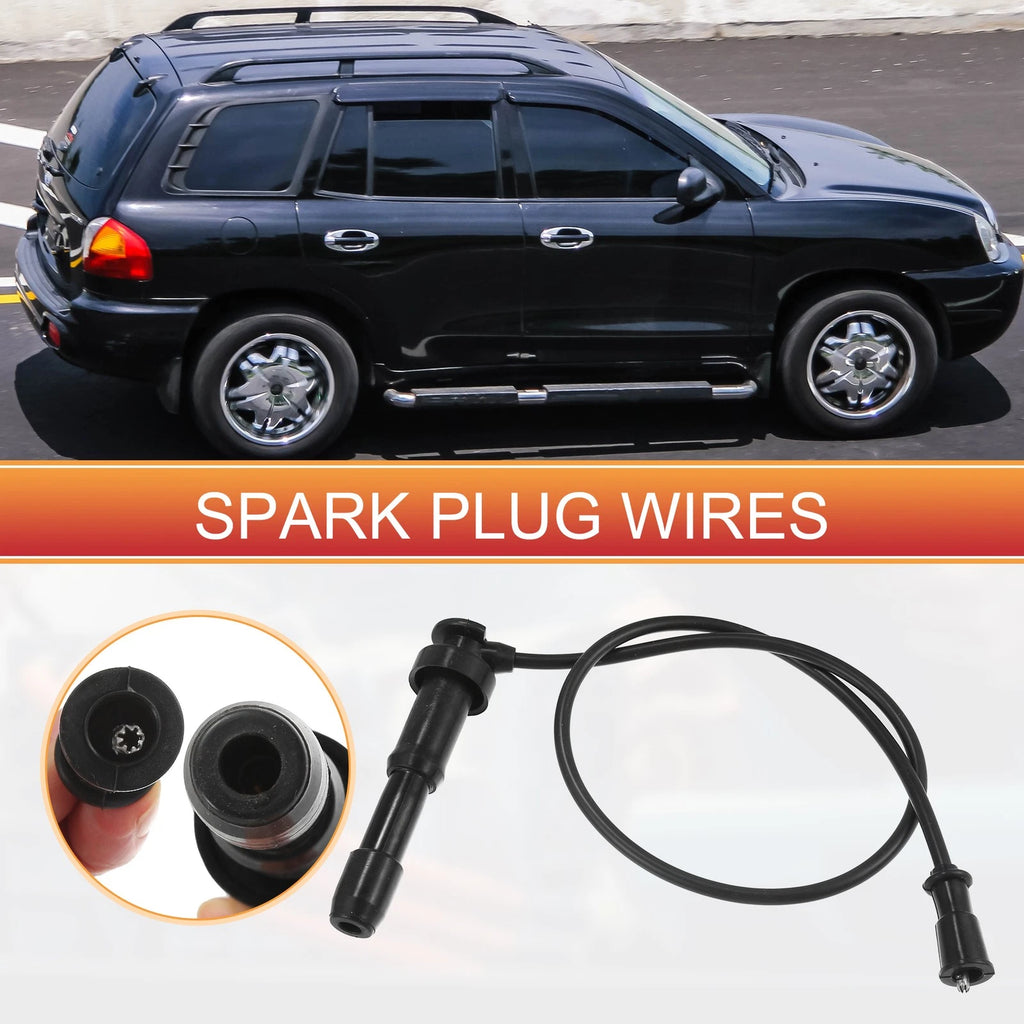 3PCS Ignition Coil Cable Spark Plug Wire Replacement for Hyundai Santa Fe (2010–2018)