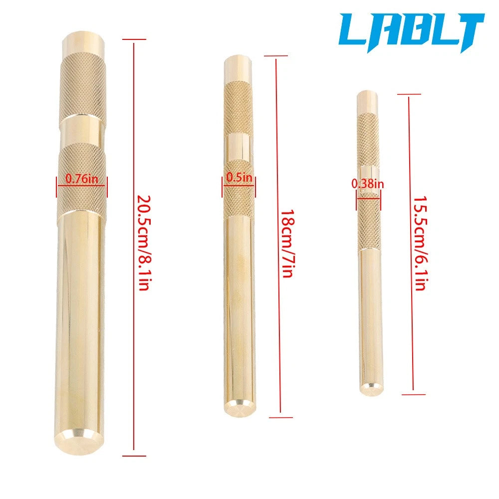 3 Pcs Brass Drift Punch Set 3/8" to 3/4" for Home Use