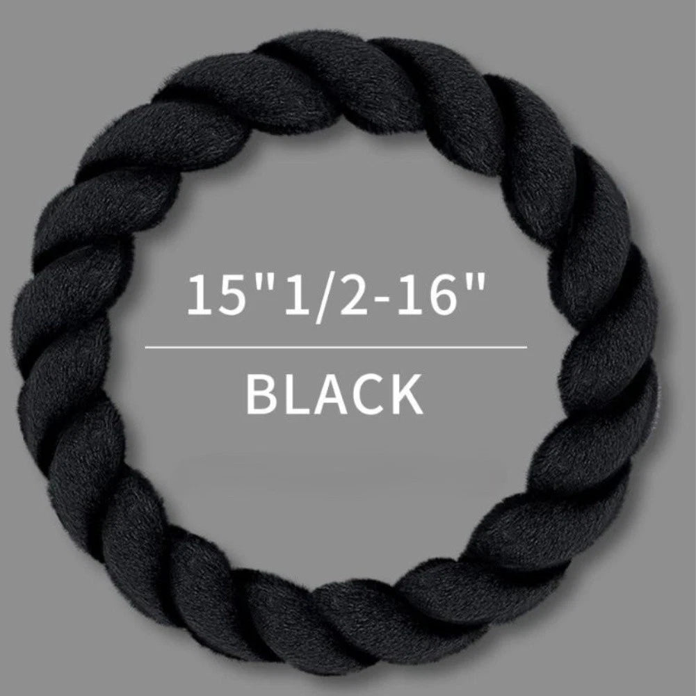 Plush Steering Wheel Cover for Car Interior (37-38 CM)