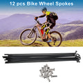 Bicycle Spokes Nipple Set 304 Stainless Steel Black for Universal (All Years)