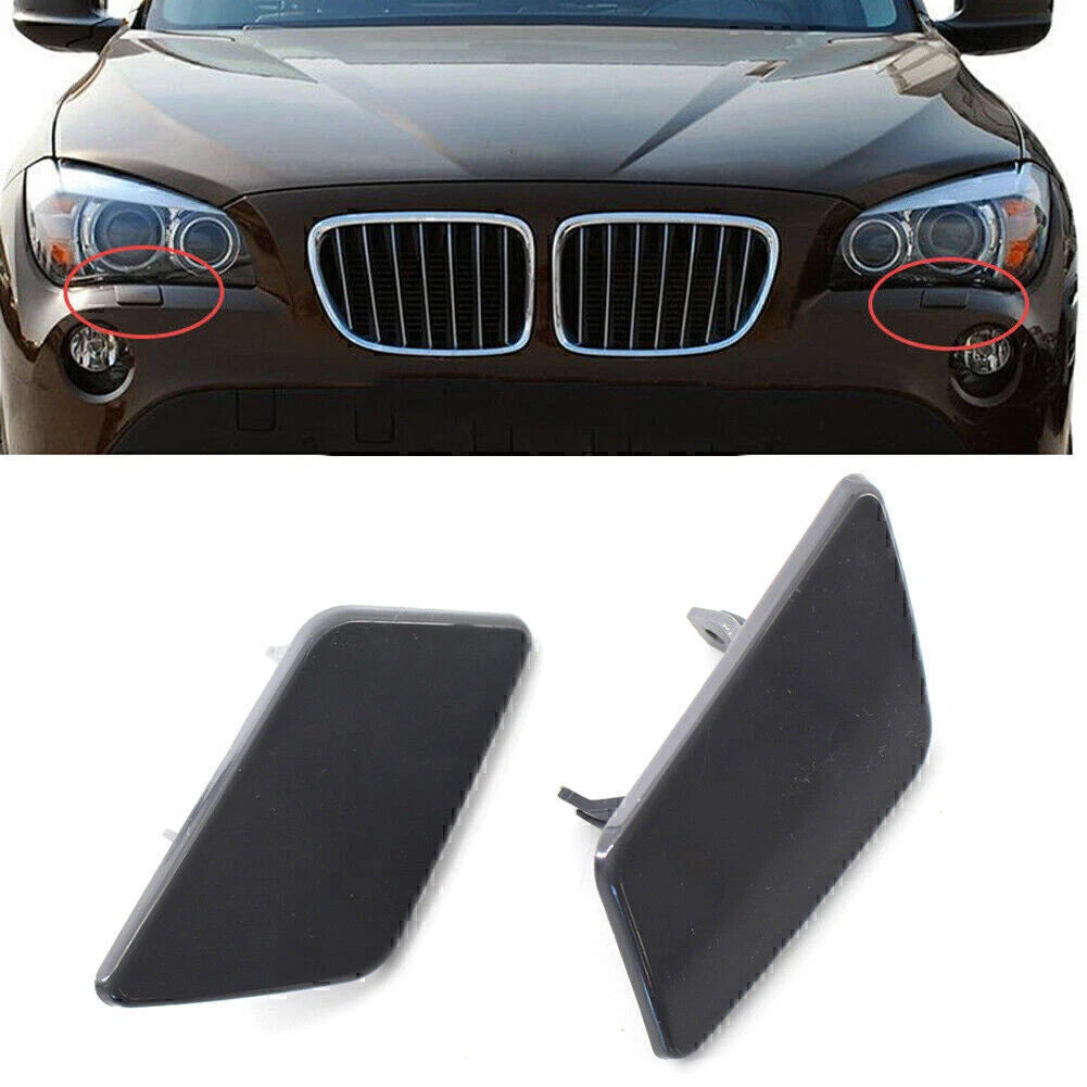 Set of 2 Front Bumper Headlight Washer Caps for BMW X1 E84 (2009–2012)