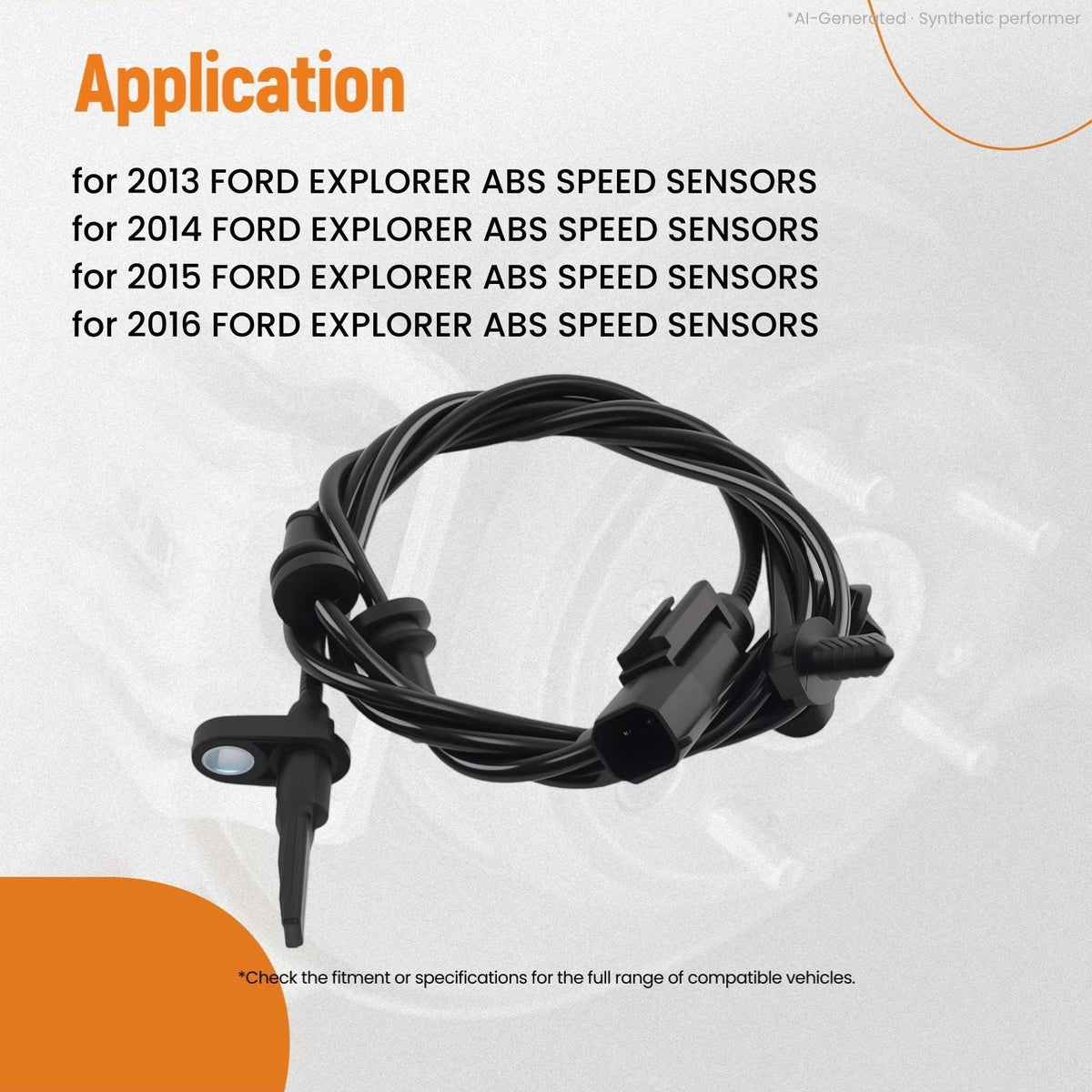 ABS Wheel Speed Sensor for Ford Explorer (2013–2018) 2ABS2860 ALS2592