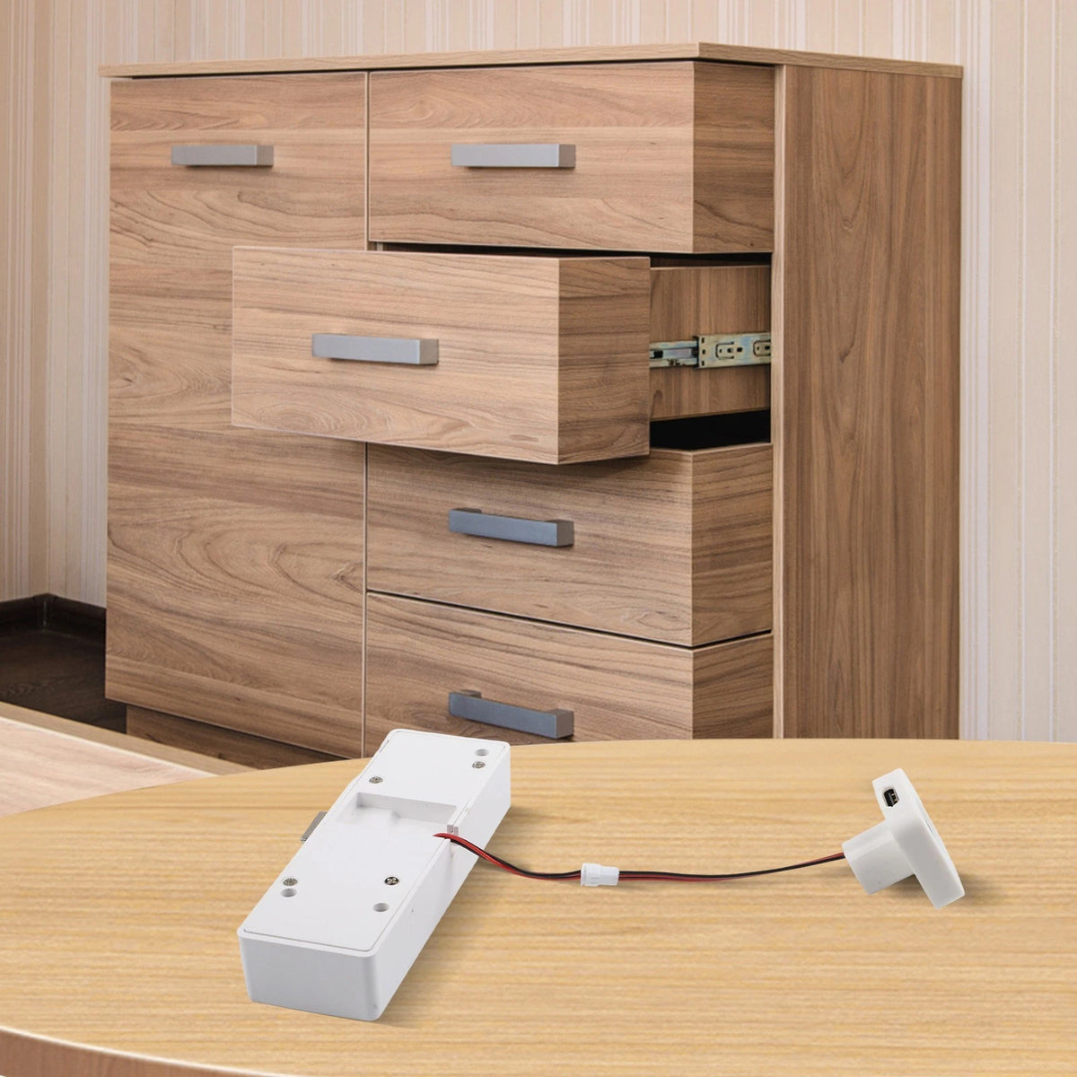 USB Rechargeable Biometric Drawer Lock with Quick Access Technology
