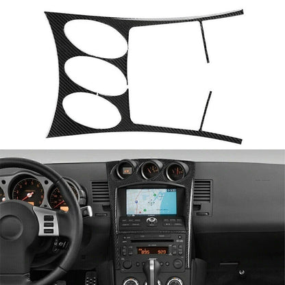 Carbon Fiber Interior AC Control Panel Cover Trim for Nissan 350Z (2006–2009)
