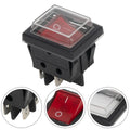 2X Red 4-Pin Power Pump On/Off Illuminated Rocker Switch for Universal Use