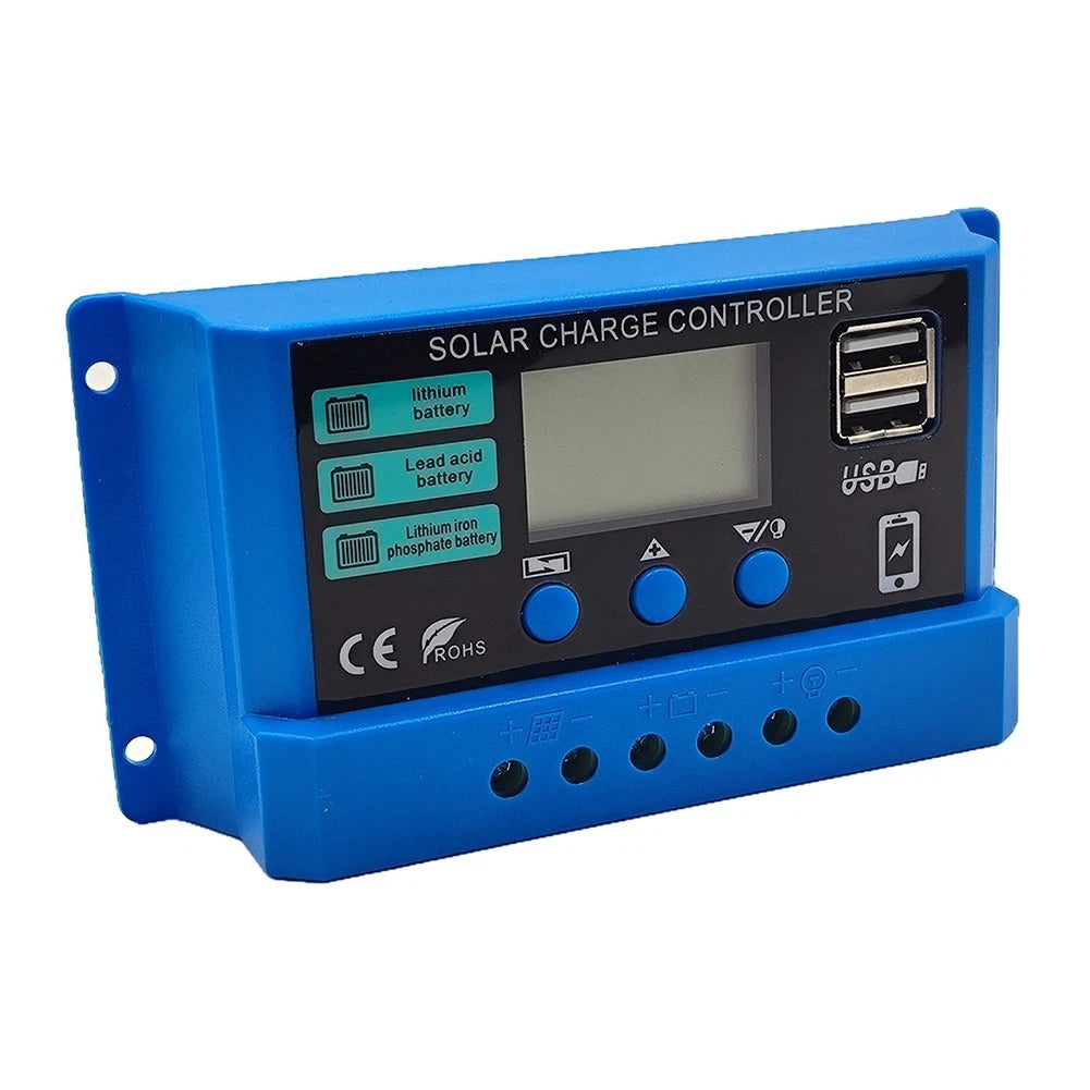 Solar Charge Controller 30A 12V 24V for PWM Regulator Battery Charger