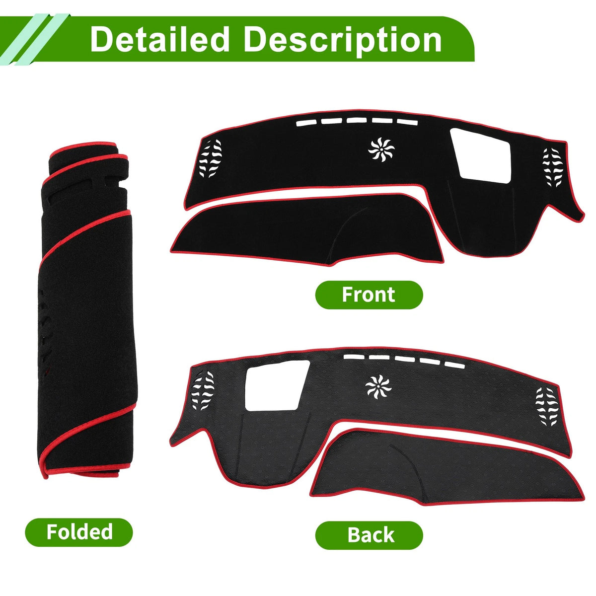 Dashboard Cover for Lexus RX ALA10/ALH10 (2022–2023) Black Red 1 Pc