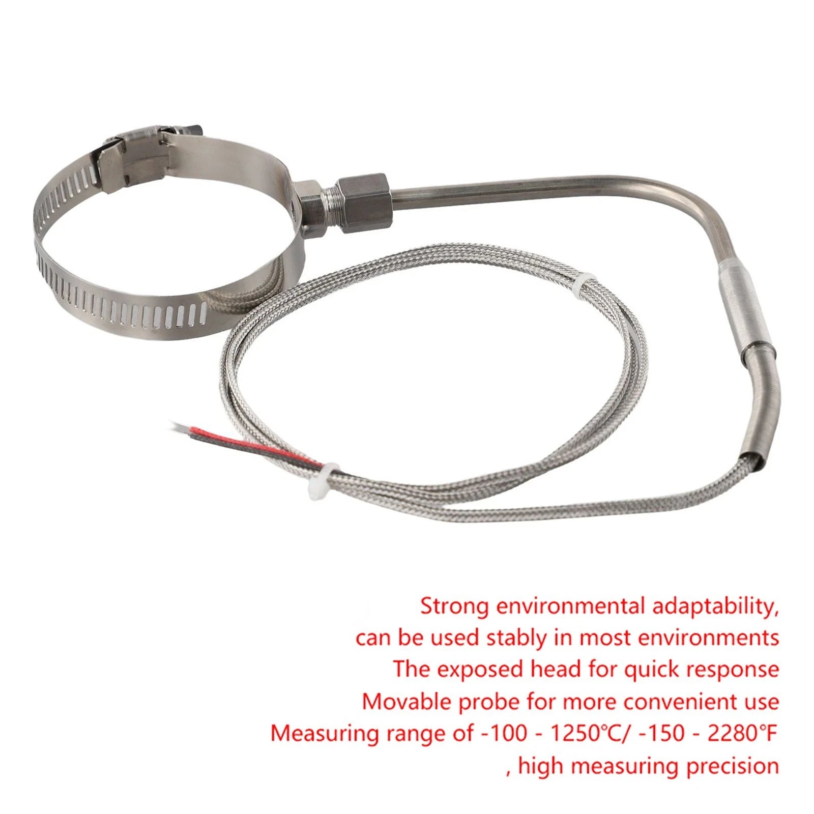 K-Type Temperature Sensor for Exposed Applications (1M, 80x5mm)