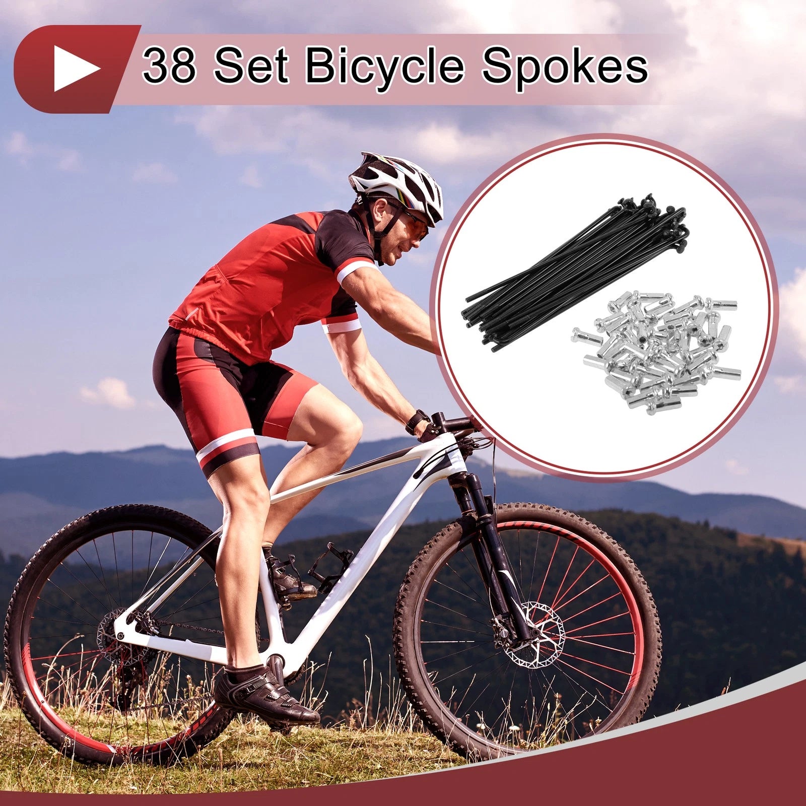 Bicycle Spoke Replacement Set 92 mm 14G for 14G Wheels (2005–2015)