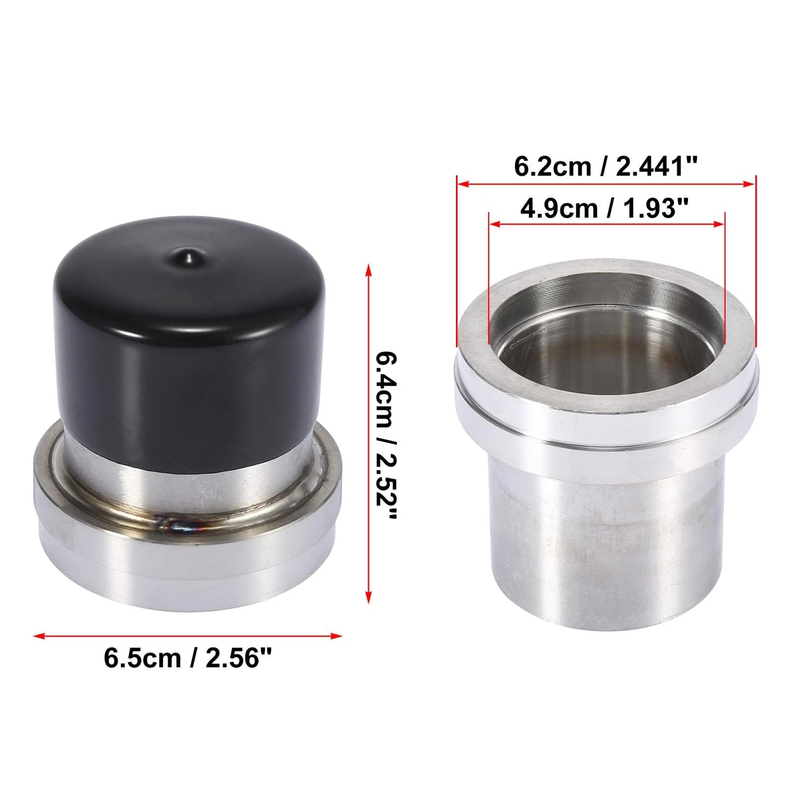 4pcs Trailer Bearing Set with Grease Dust Cap for Boat Trailer (2.441") (—)
