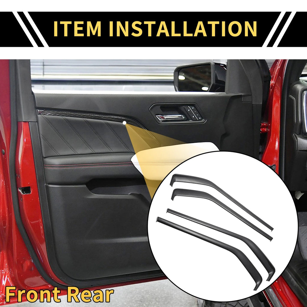 Front Rear Door Panel Bezel Cover Replacement for Chevy Colorado (2023–2024)