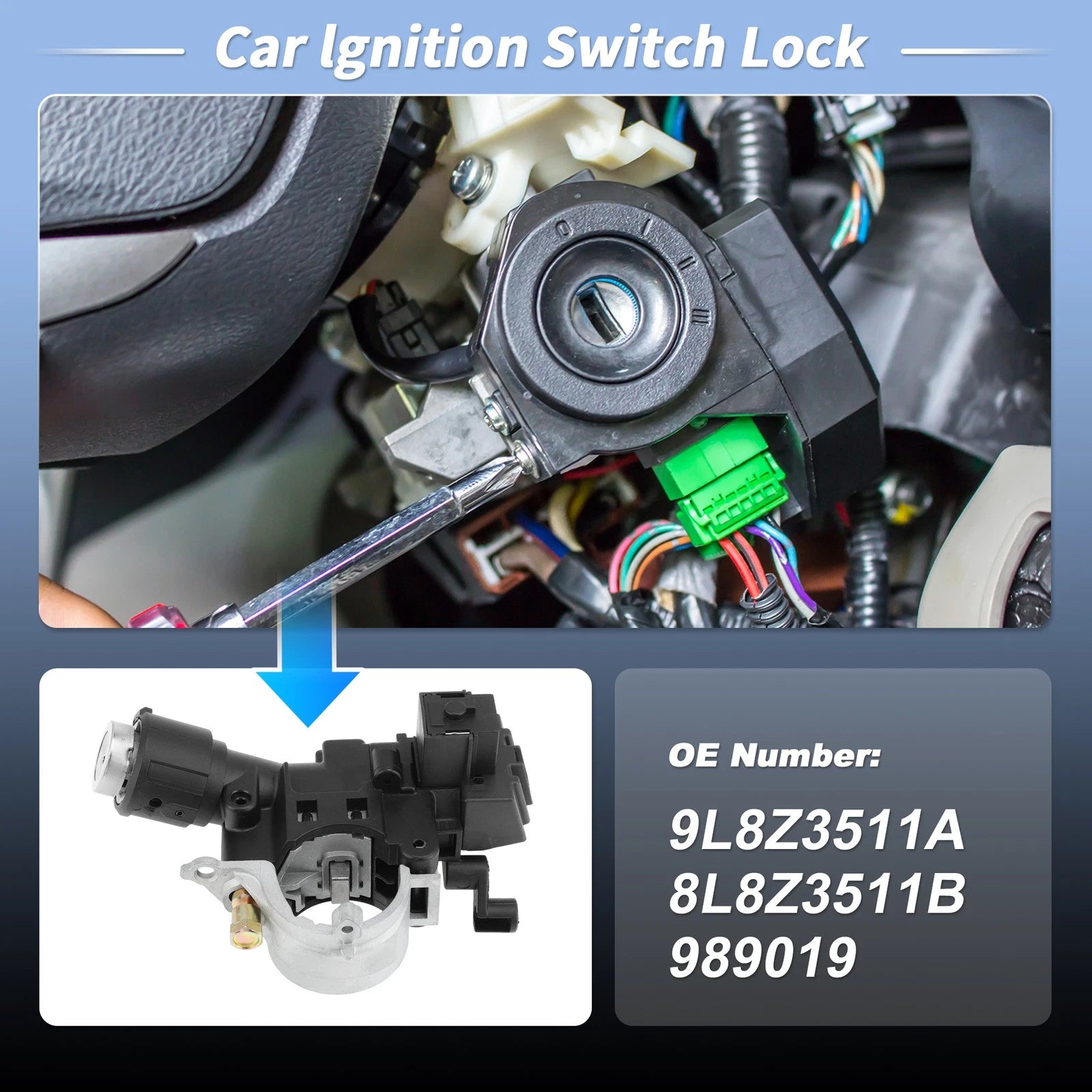 Ignition Lock Cylinder Replacement for Ford Escape (2008–2012) Barrel Lock