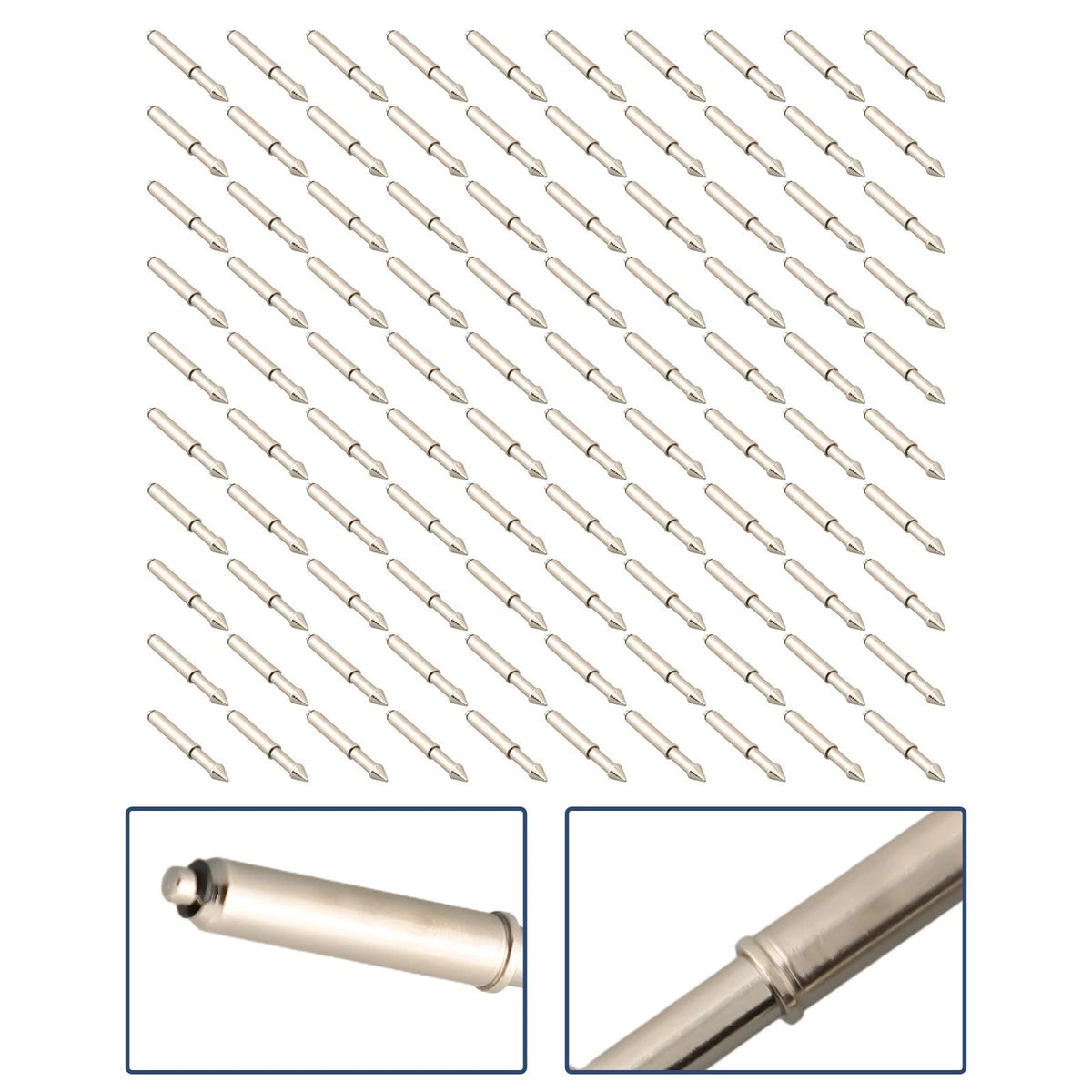 100 pcs 68mm Spring Test Probe Pogo Pin Receptacle Tool