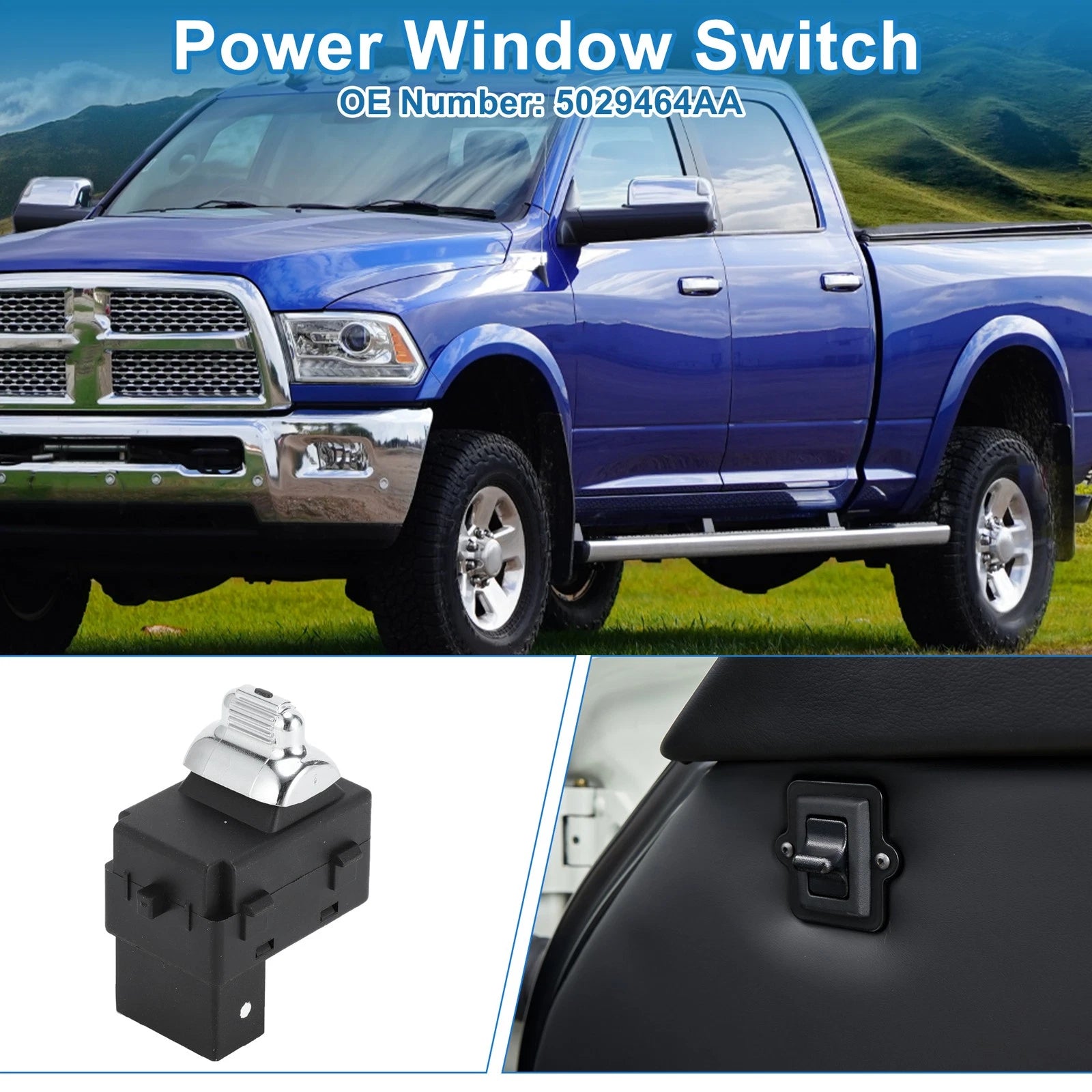 Rear Power Window Switch for Dodge Ram 1500 2500 3500 (2004–2004)