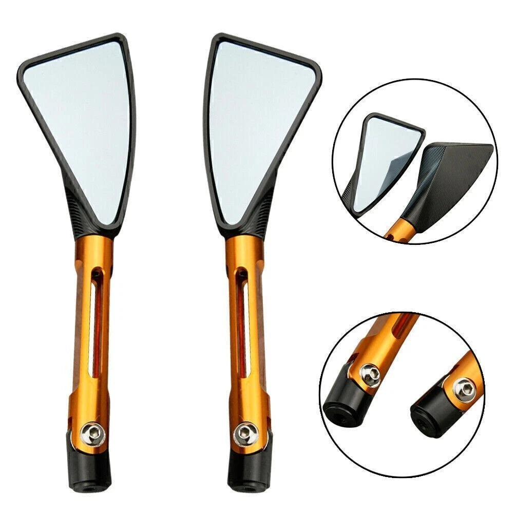 CNC Rear View Side Mirrors for Yamaha R6 (1999–2003) & R1 (2000–2001) - Orange