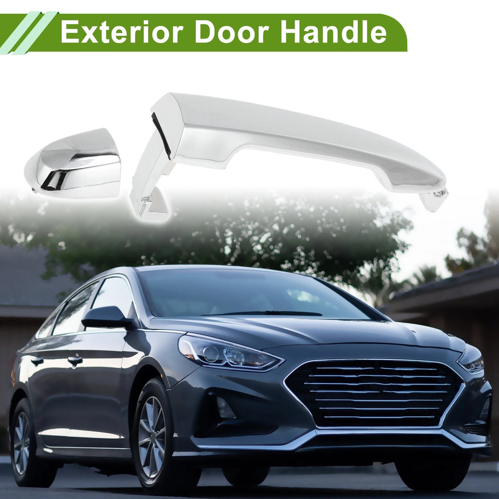 Exterior Door Handle Replacement for Hyundai Azera 2007–2012 Silver Tone