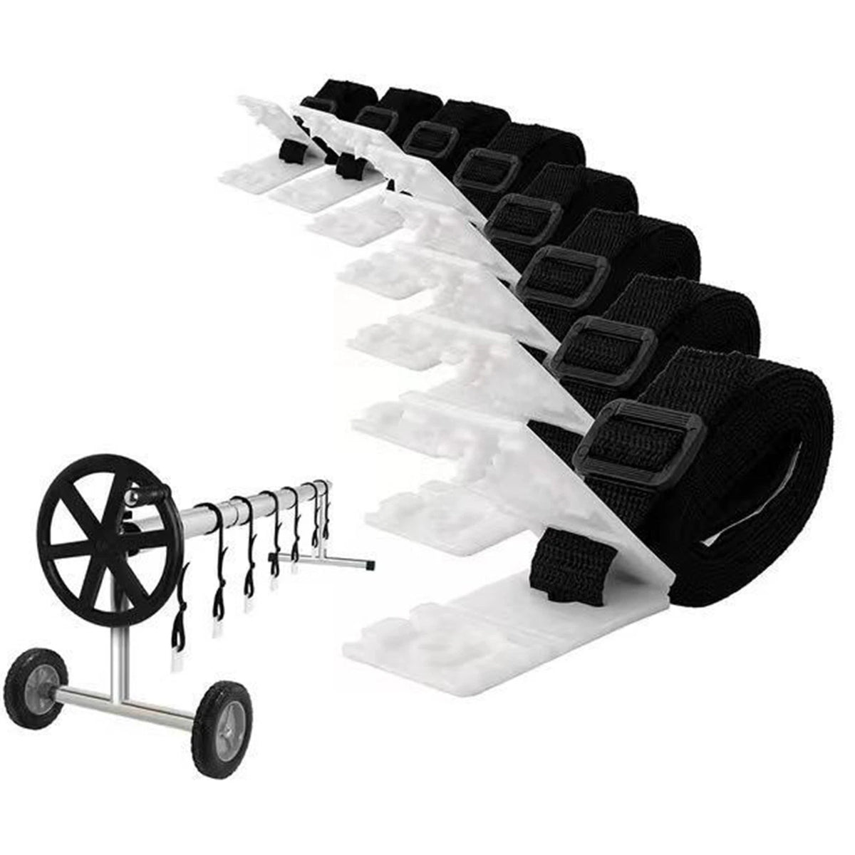 Universal In-Ground Pool Strapping Kit for Solar Cover Reel Attachment