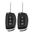 2 Pcs Uncut Flip Folding Key Fob Case Replacement for Hyundai (2006–2020)