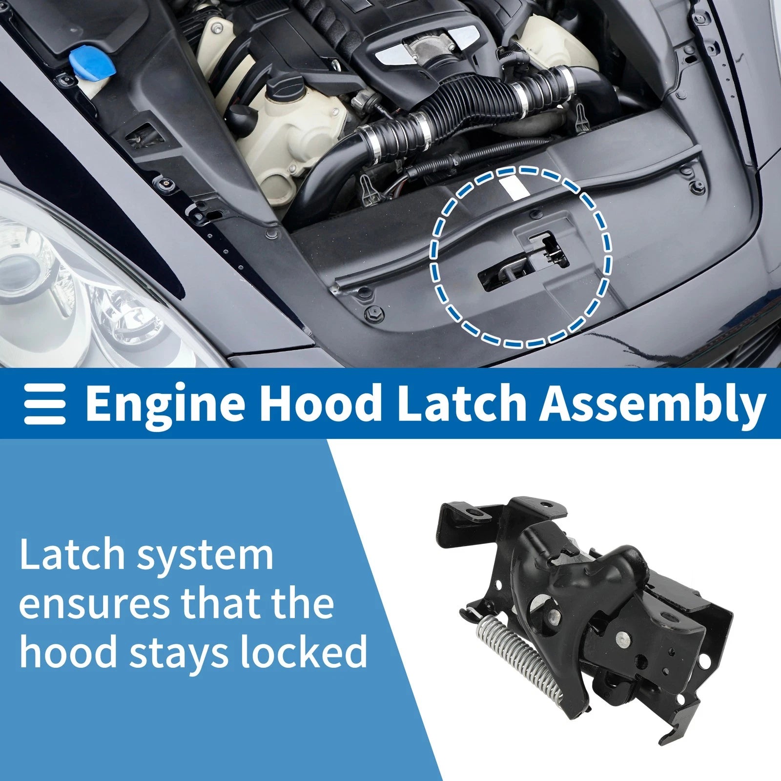 Hood Latch Assembly for BMW X1 Engine Hood Latch Lock Release (2016–2022)