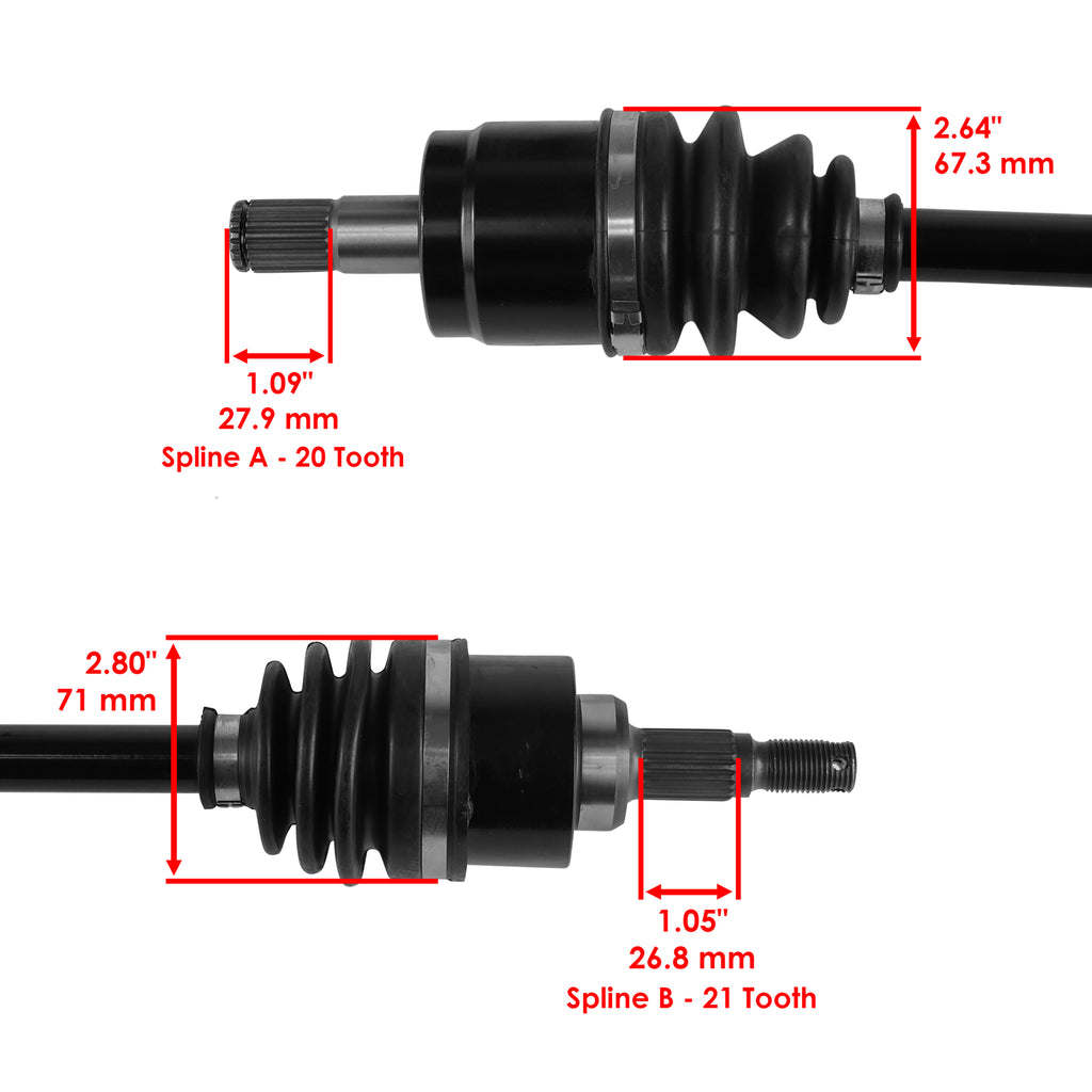 Front Left CV Joint Axle Replacement for Honda Rancher 420 TRX420FPA 4X4 (2009–2014)