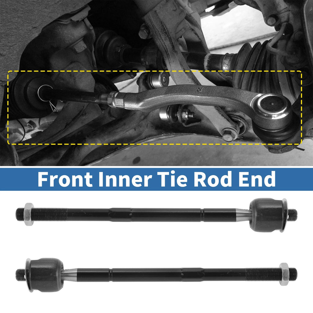 4 Pcs Front Inner Tie Rod End Links Replacement for Toyota Tacoma (2005–2015)