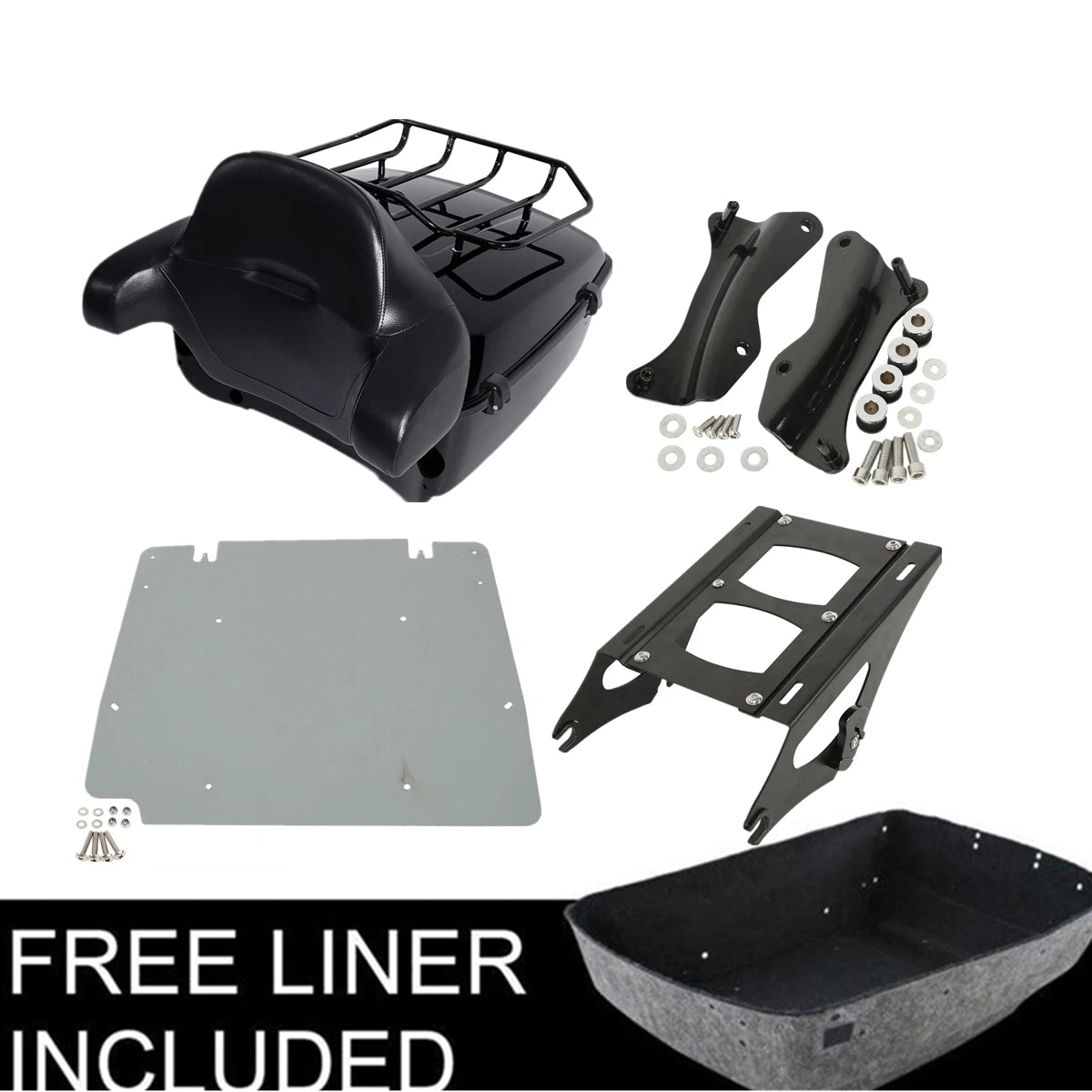 Trunk Base Plate Mount Rack & Hardware Kit for Harley Touring (2014–2026)