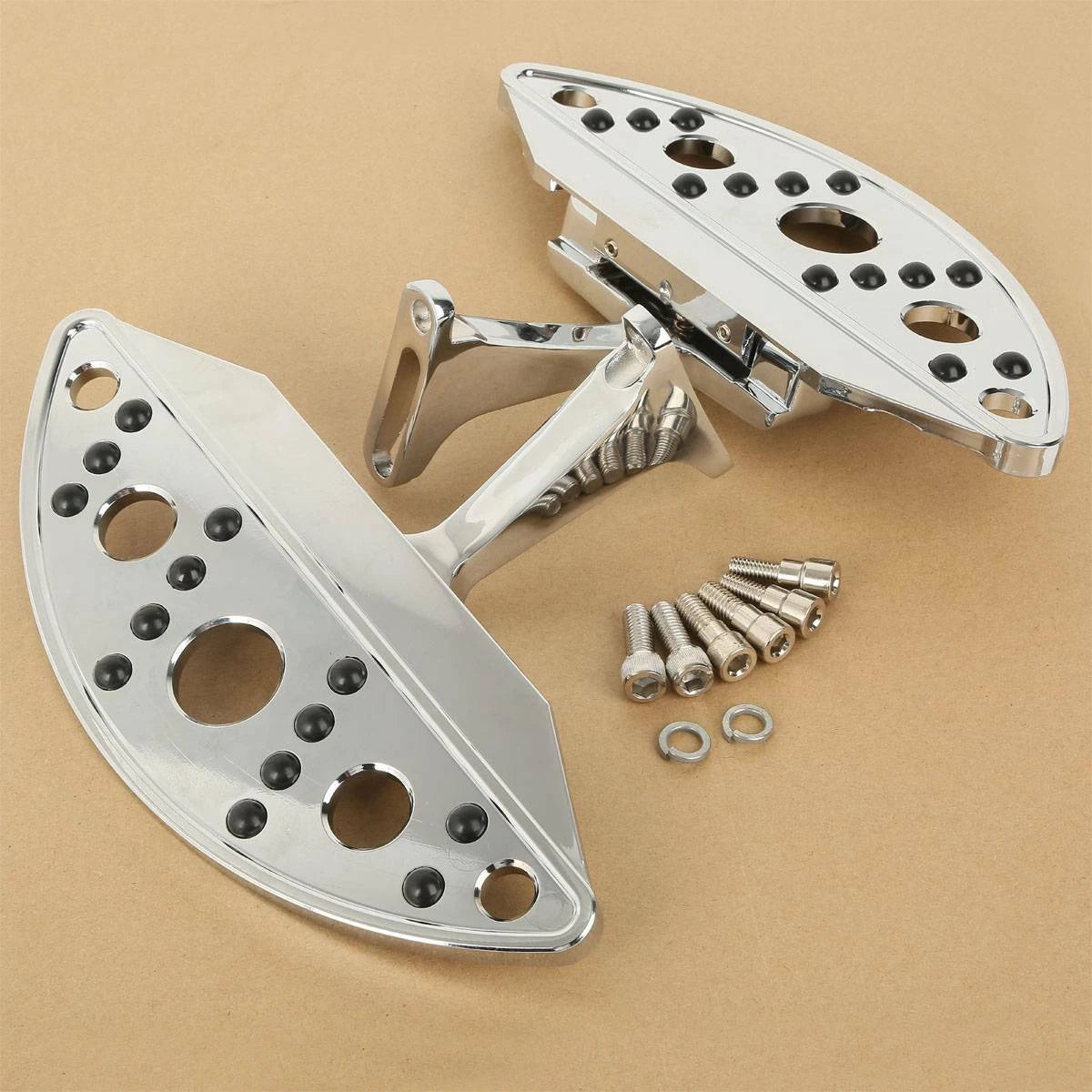 Chrome Semi-Circle Floorboards for Harley Touring Road Glide (1993–2025)