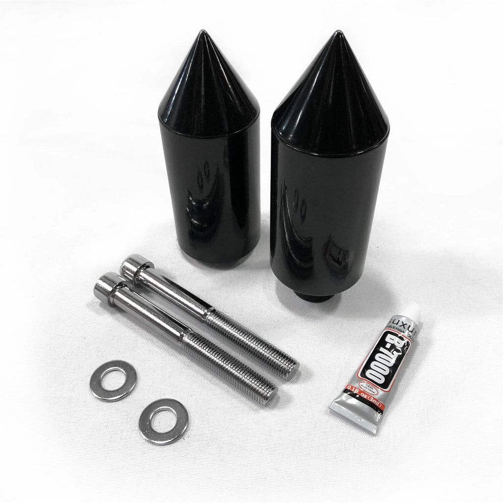 Black Spike Frame Slider Crash Protector for Suzuki GSXR 1000 (2007–2008)