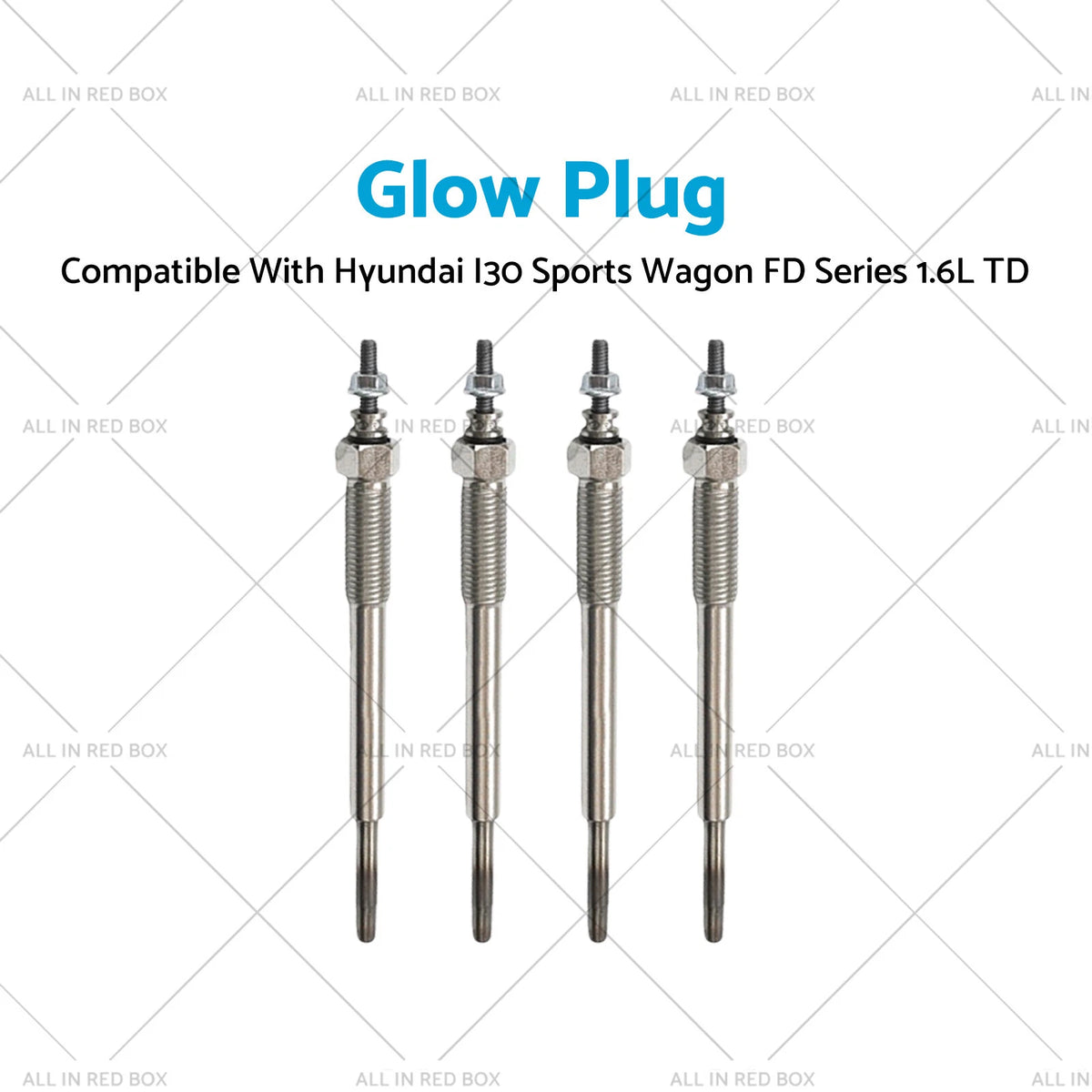 4X Glow Plug Set for Hyundai i30 (2007–2012) D4FB