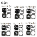Set of 6 Carburetor Rebuild Kits for Zama RB-40, FS106, FS108, FS120, FS200, FS400, FS450
