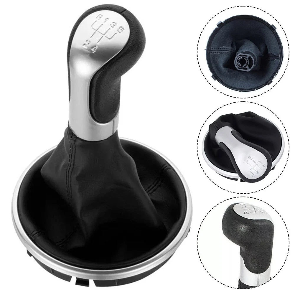 Leatherette Gear Knob and Case for Skoda For Fabia MK2 For Roomster 2007 2012