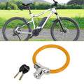 Portable Bicycle Lock Ring Cable 42cm Anti Theft for Bikes (Orange)