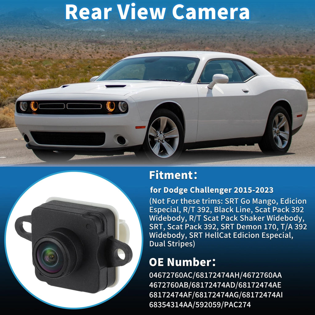 Rear View Camera for Dodge Challenger 2015-2023 OEM Replacement