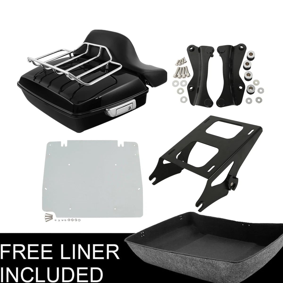 Chopped Trunk Pad Rack Mount Docking Kit for Harley Touring Glide (2014–2026)