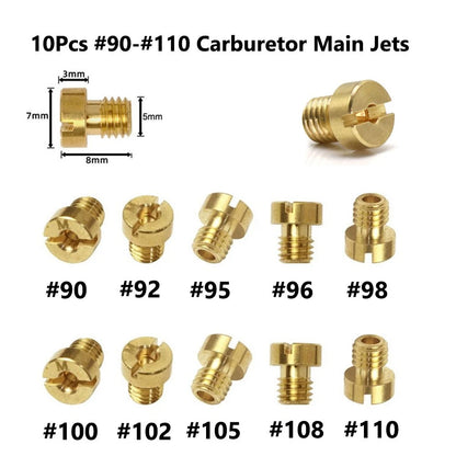 10Pcs M5 Main Jet Replace For Dellorto PHBG SHA SHB VHB-CS VHBT-CS #90 - #110