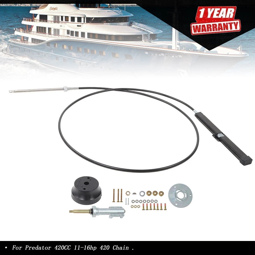 Steering Cable Kit for Boat (13FT Back Mount Rack and Pinion)