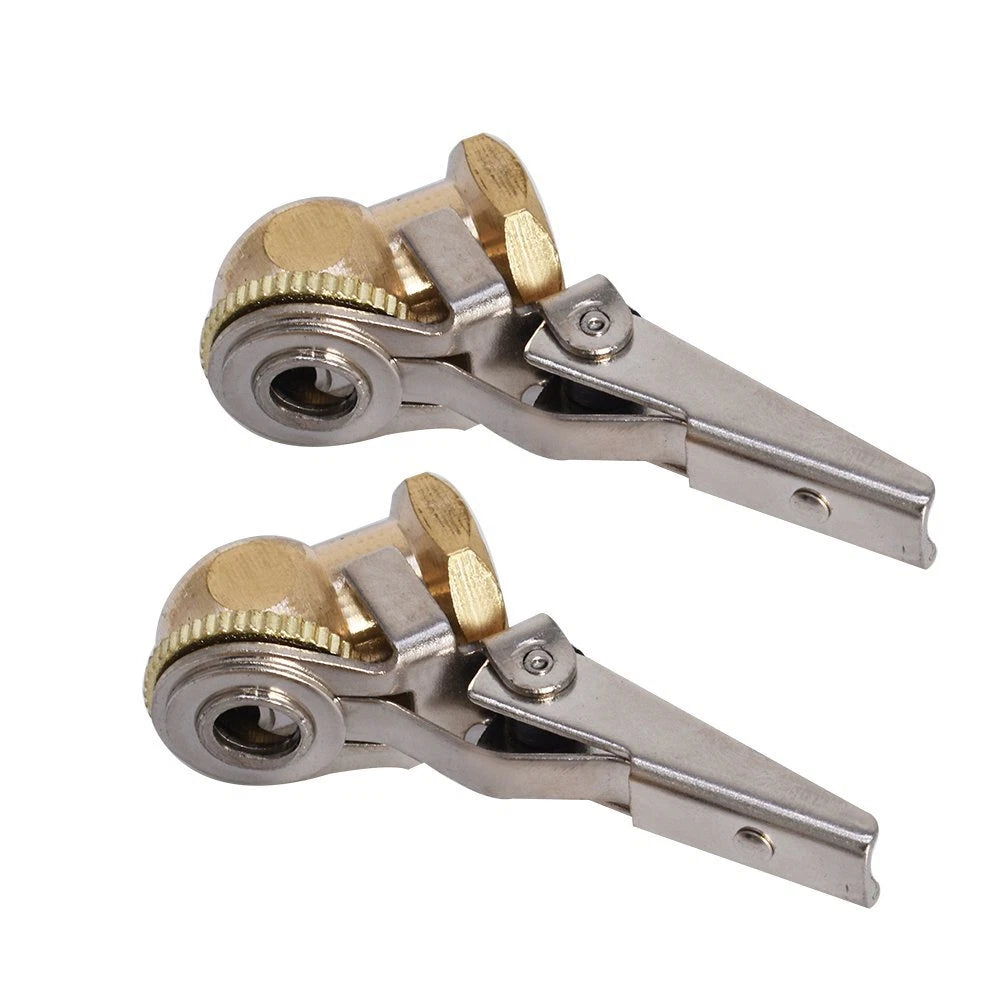 2-Piece Lock On Tire Inflator Air Chuck for Universal Use (1/4")